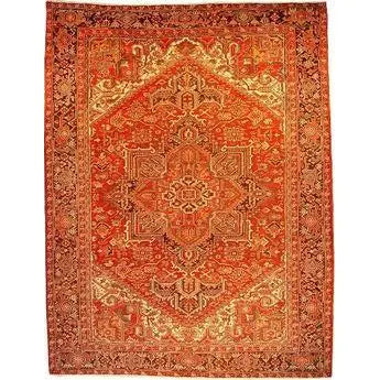One Of The Kind Persian Heriz Rug 11'5" x 8'9"